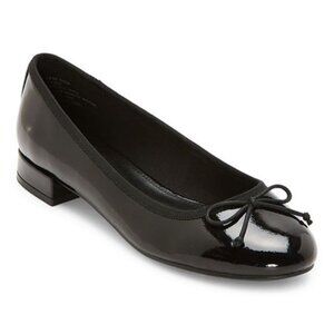 Mixit Women's Black Chica Patent Ballet Flats With Bow Detail Size 6.5 NWB